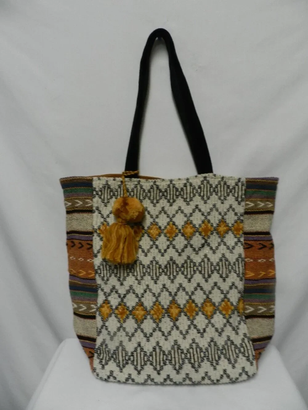 Panache Apparel Carryall large tote bag purse Southwest Blanket Woven Cotton